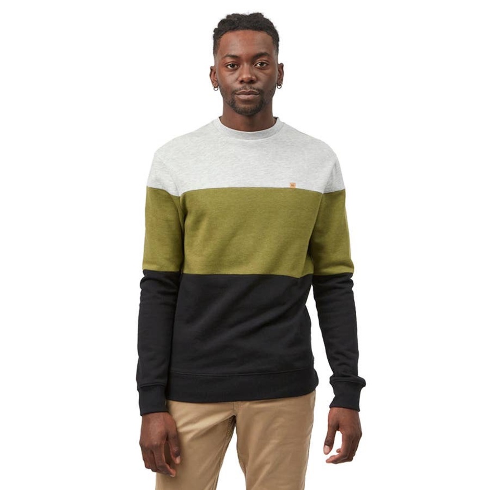 TenTree Men's Crewneck Sweatshirt - Gray, Olive, and Black